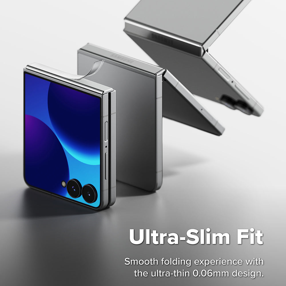 Προστατευτική μεμβράνη μεντεσέ Ringke Dual Easy για Samsung Galaxy Z Flip8 F776, Πλαστικό, Σετ 2 τεμαχίων