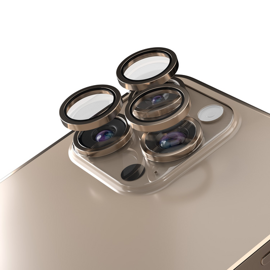 Etteri Rear Camera Protective Film for Apple iPhone 16 Pro Max / 16 Pro, Tempered Glass, Bronze