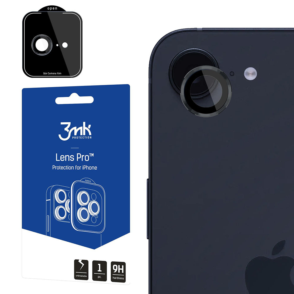 3MK Protection Pro Rear Camera Protective Film for Apple iPhone 17e / 16e, Tempered Glass, Transparent