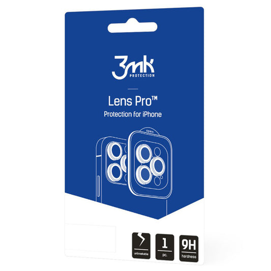 Προστατευτική Μεμβράνη Κάμερας Πίσω 3MK Protection Pro για Apple iPhone 17 Pro Max / 17 Pro, Ενισχυμένο Γυαλί, Πολύχρωμη