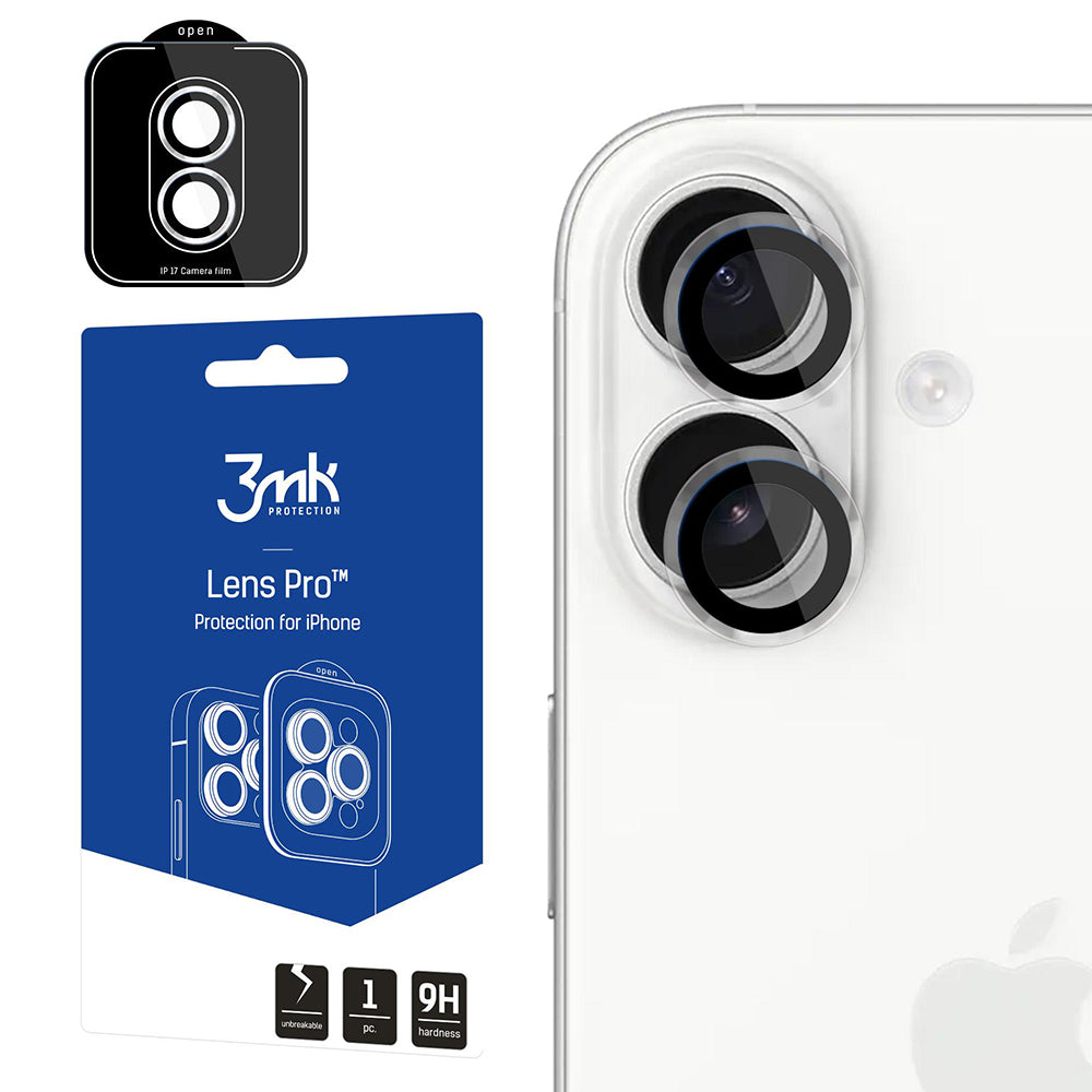 Rear Camera Protection Film 3MK Protection Pro for Apple iPhone 17, Tempered Glass, Transparent