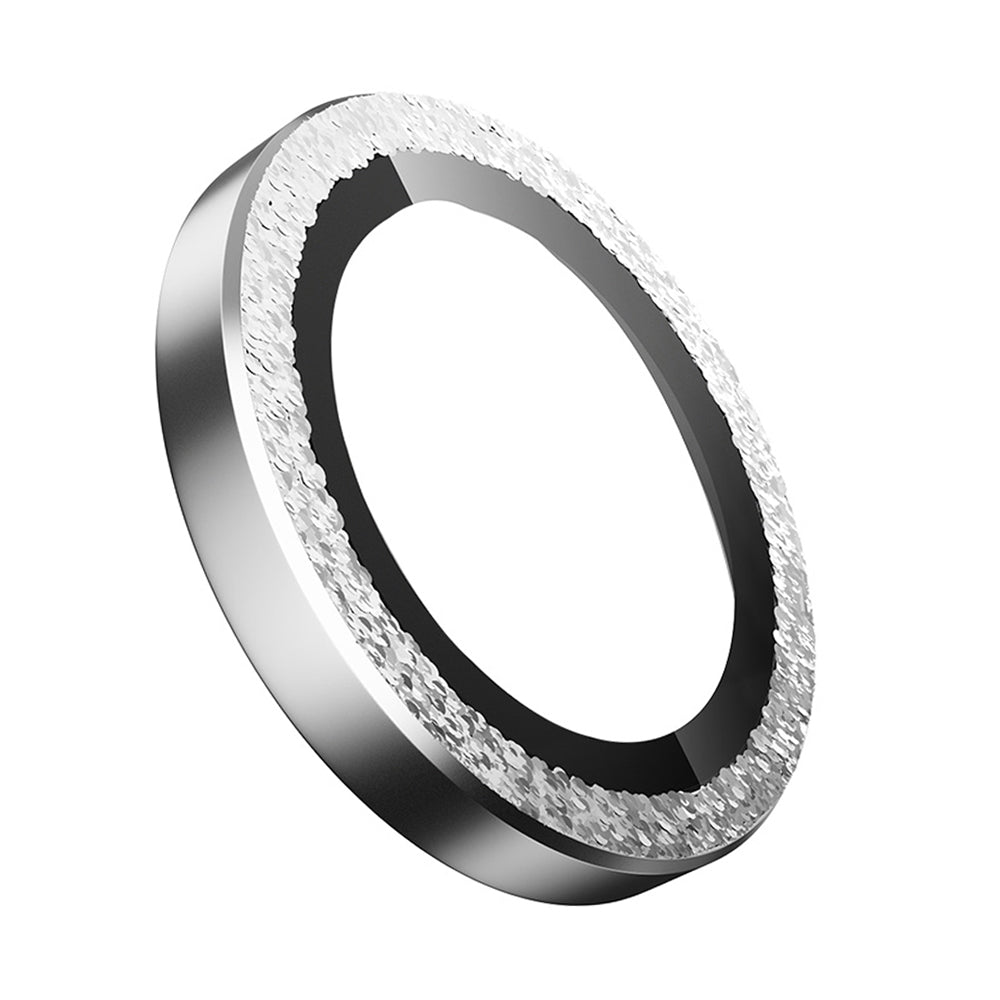 Προστατευτική μεμβράνη για πίσω κάμερα Blueo Glitter Diamond Metal Frame για Apple iPhone 16 Plus / 16, Ενισχυμένο γυαλί, Ασημί