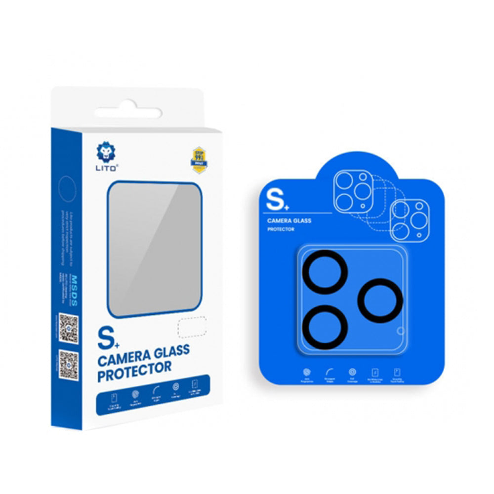 Προστατευτική μεμβράνη πίσω κάμερας Lito S+ για Apple iPhone 13 Pro Max / 13 Pro, Ασφαλισμένο γυαλί, Μαύρο