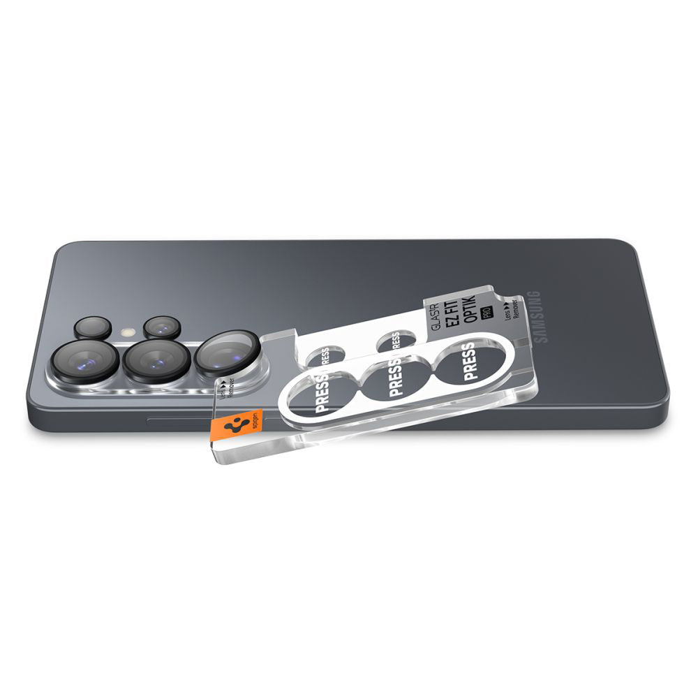 Προστατευτική Μεμβράνη Κάμερας Πίσω Spigen GlastR EZ FIT Optik Pro HD για Samsung Galaxy S26 Ultra S948, Ενισχυμένο Γυαλί, Σετ 2 τεμαχίων, Μαύρη
