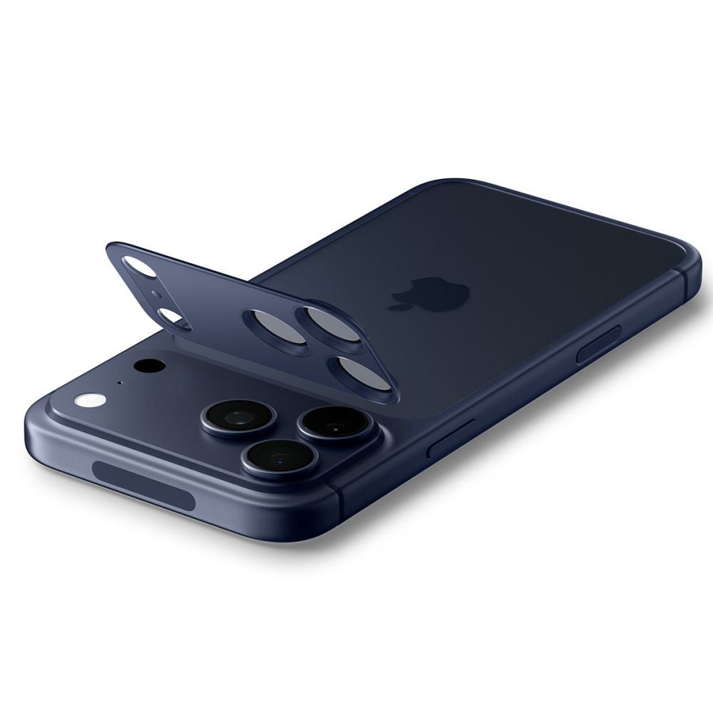 Spigen GlastR EZ FIT Optik Pro XL Rear Camera Protector for Apple iPhone 17 Pro Max, Tempered Glass, Blue AGL10651
