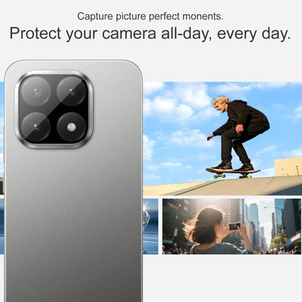 Techsuit Rear Camera Protective Film for Xiaomi 15T, Tempered Glass, Black