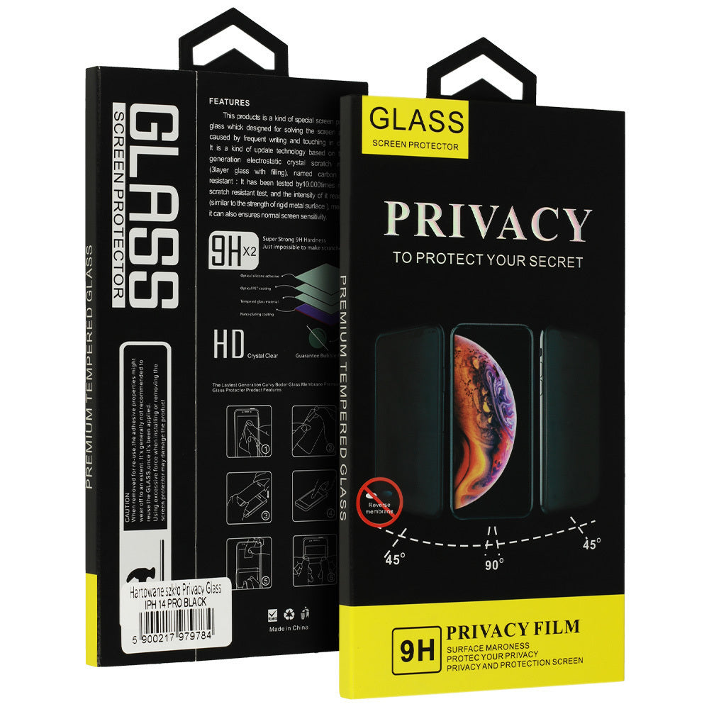 Προστατευτική μεμβράνη οθόνης Privacy OEM για Apple iPhone 18 Pro Max, Ασφαλισμένο γυαλί, Πλήρης κόλλα