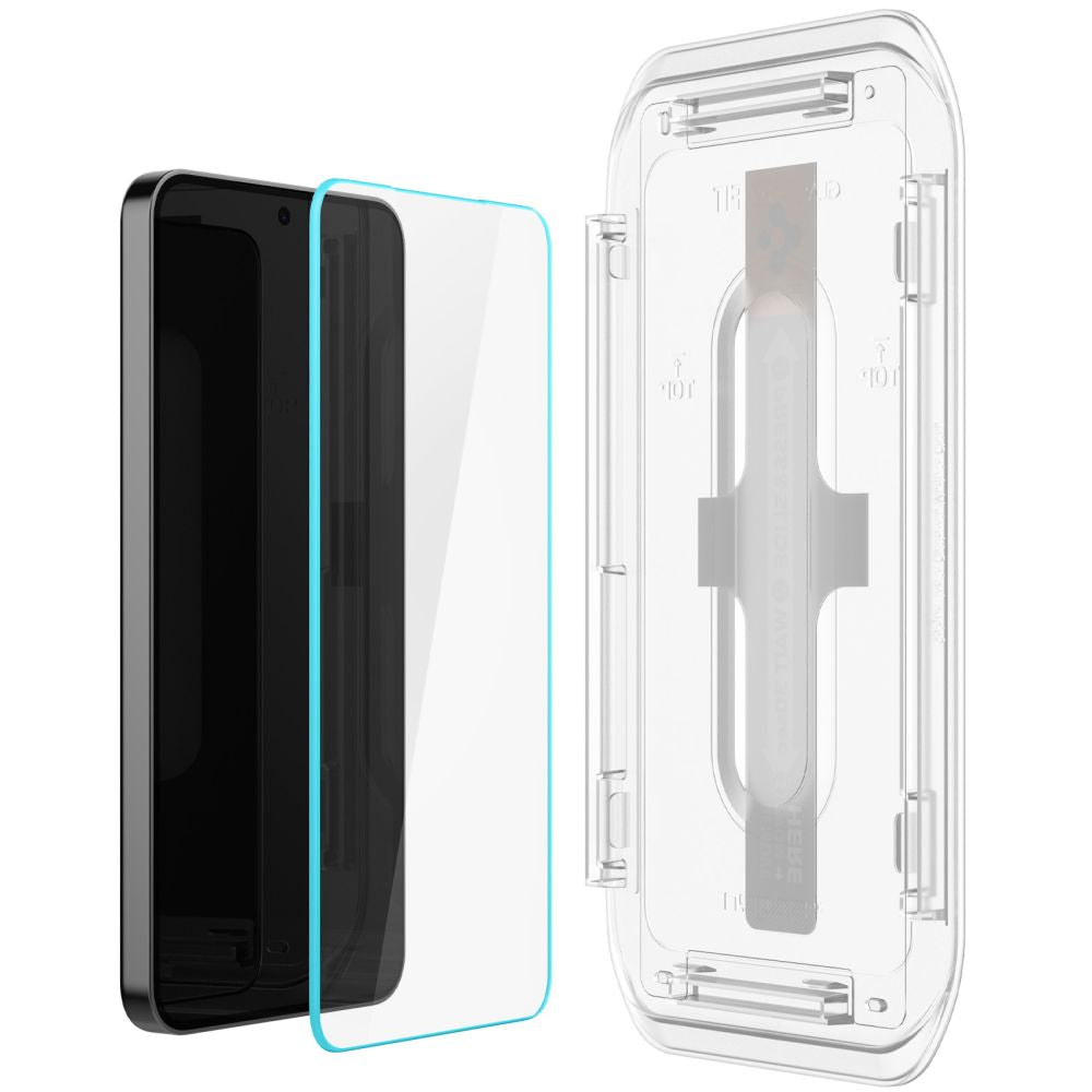 Προστατευτική μεμβράνη οθόνης Spigen GlastR EZ FIT για Samsung Galaxy S25 S931 / S24 S921, Ασφαλισμένο γυαλί, Πλήρης κόλλα, Σετ 2 τεμαχίων AGL07440