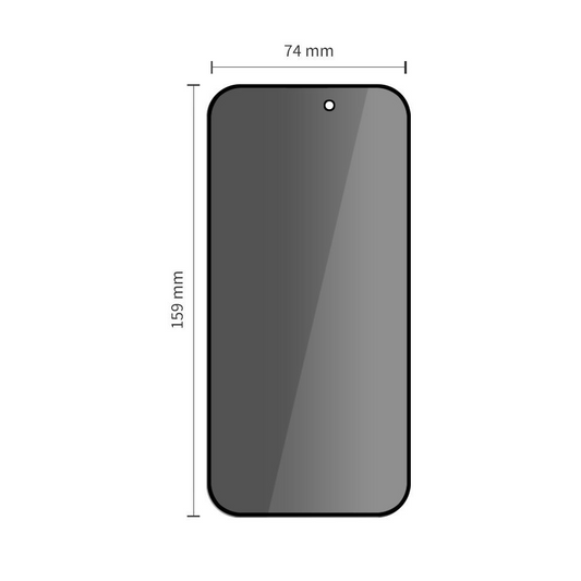 Προστατευτική μεμβράνη οθόνης Privacy Tech-Protect Spy+ για Apple iPhone 17 Pro Max / 16 Pro Max, Ασφαλισμένο γυαλί, Πλήρης κόλλα, Σετ 2 τεμαχίων