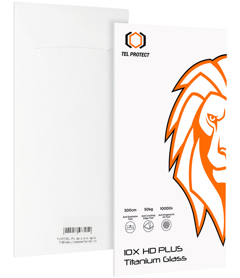 Προστατευτικό οθόνης Tel Protect 10X HD Plus Titanium για Apple iPhone 17 / 16 Pro, Σκληρυμένο Γυαλί, Full Glue, Μαύρο