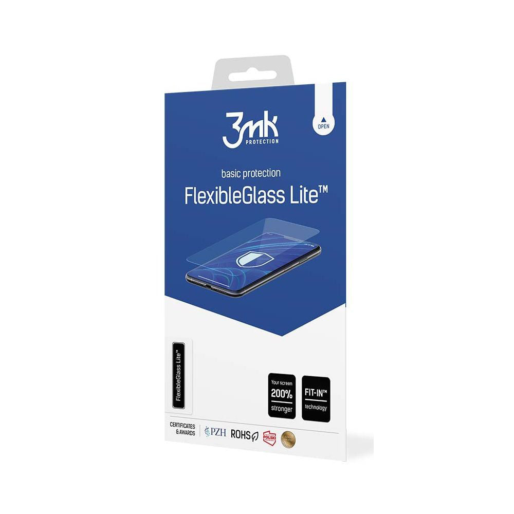 Προστατευτική μεμβράνη οθόνης 3MK FlexibleGlass Lite για Apple iPhone 16, Ευέλικτο γυαλί, Πλήρης κόλλα