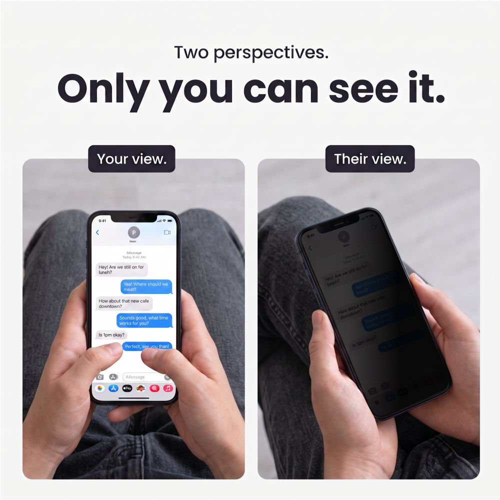 Privacy Screen Protector Tech-Protect OneTouch for Apple iPhone 18 Pro Max, Tempered Glass, Full Glue, Set of 2 pieces