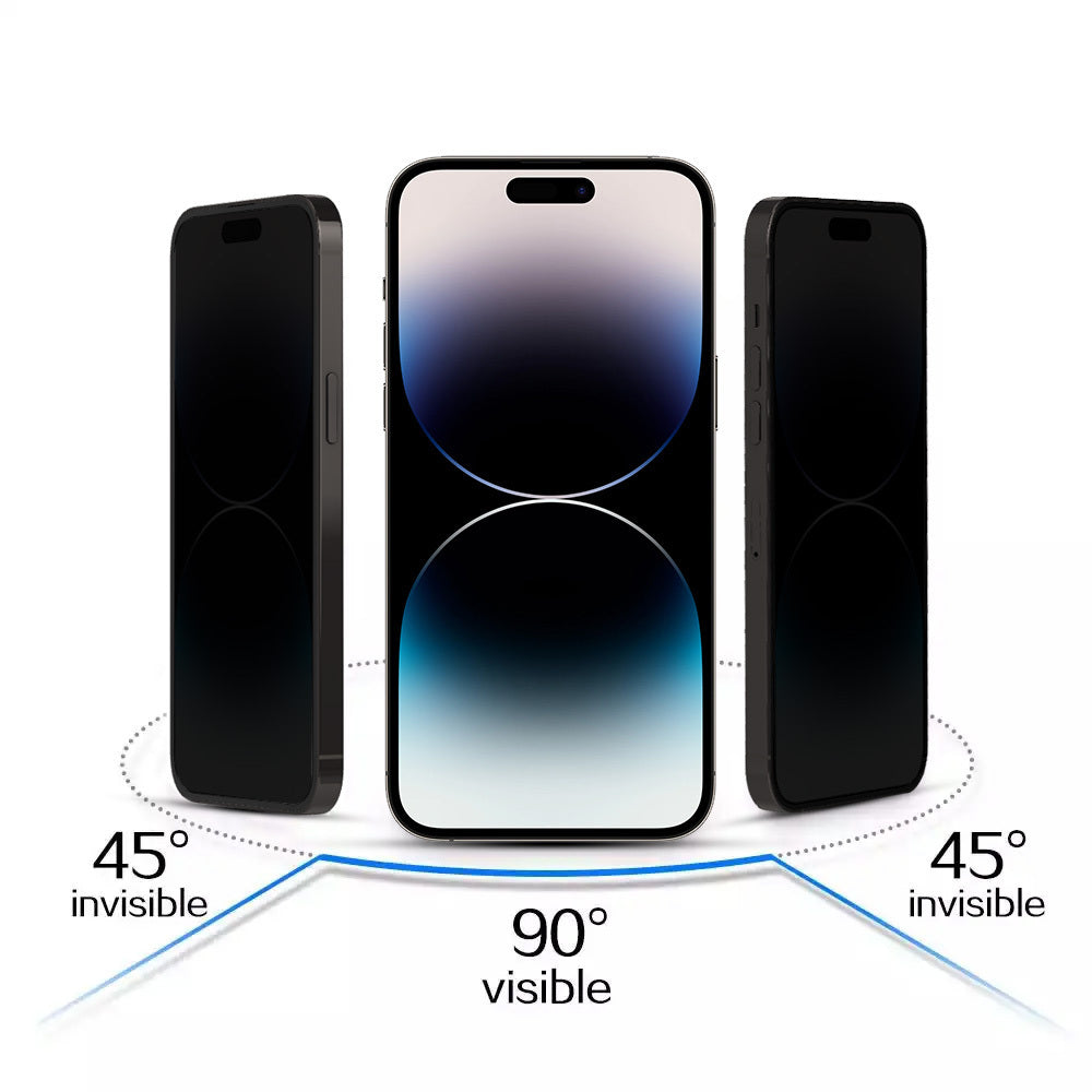 Προστατευτικό οθόνης Privacy Tel Protect 10X Plus Titanium για Apple iPhone 17 / 16 Pro, Σκληρυμένο Γυαλί, Full Glue