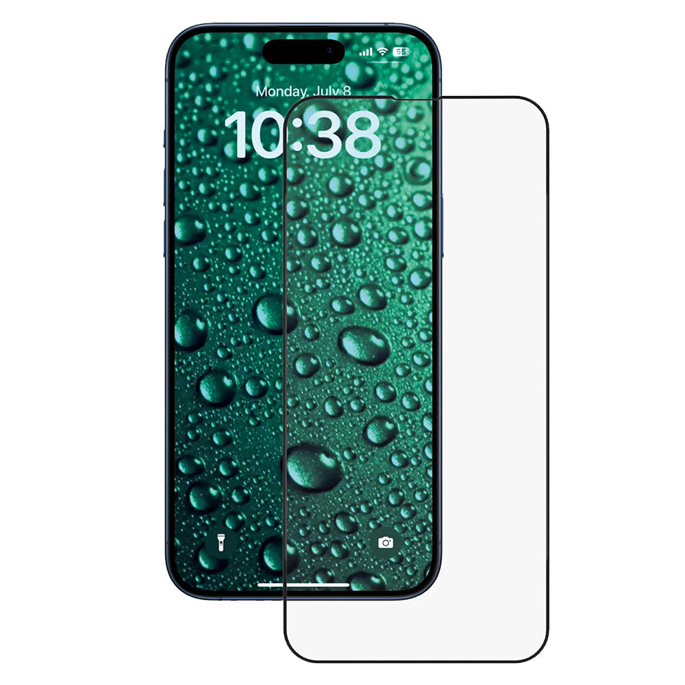 Anank 3X Reinforced Invisible Screen Protector for Apple iPhone 16 Pro, Tempered Glass, Full Glue, 3D, Black