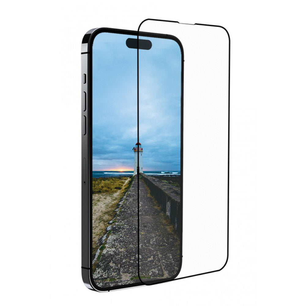 Anank 3X Reinforced Screen Protector for Apple iPhone 15 Pro Max, Tempered Glass, Full Glue, 3D, Black