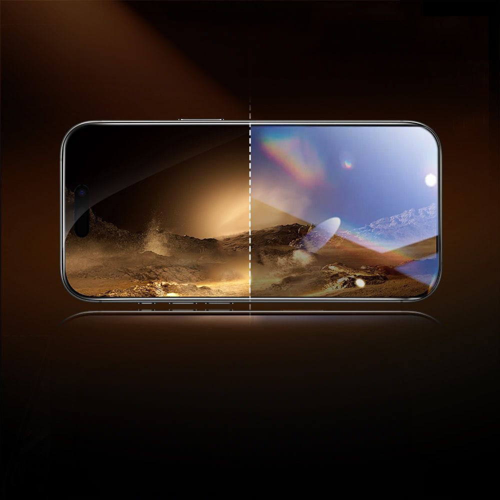 Προστατευτική μεμβράνη οθόνης ESR UltraFit Armorite Pro για Apple 17 Pro Max, Ασφαλισμένο γυαλί, Πλήρης κόλλα, Μαύρο