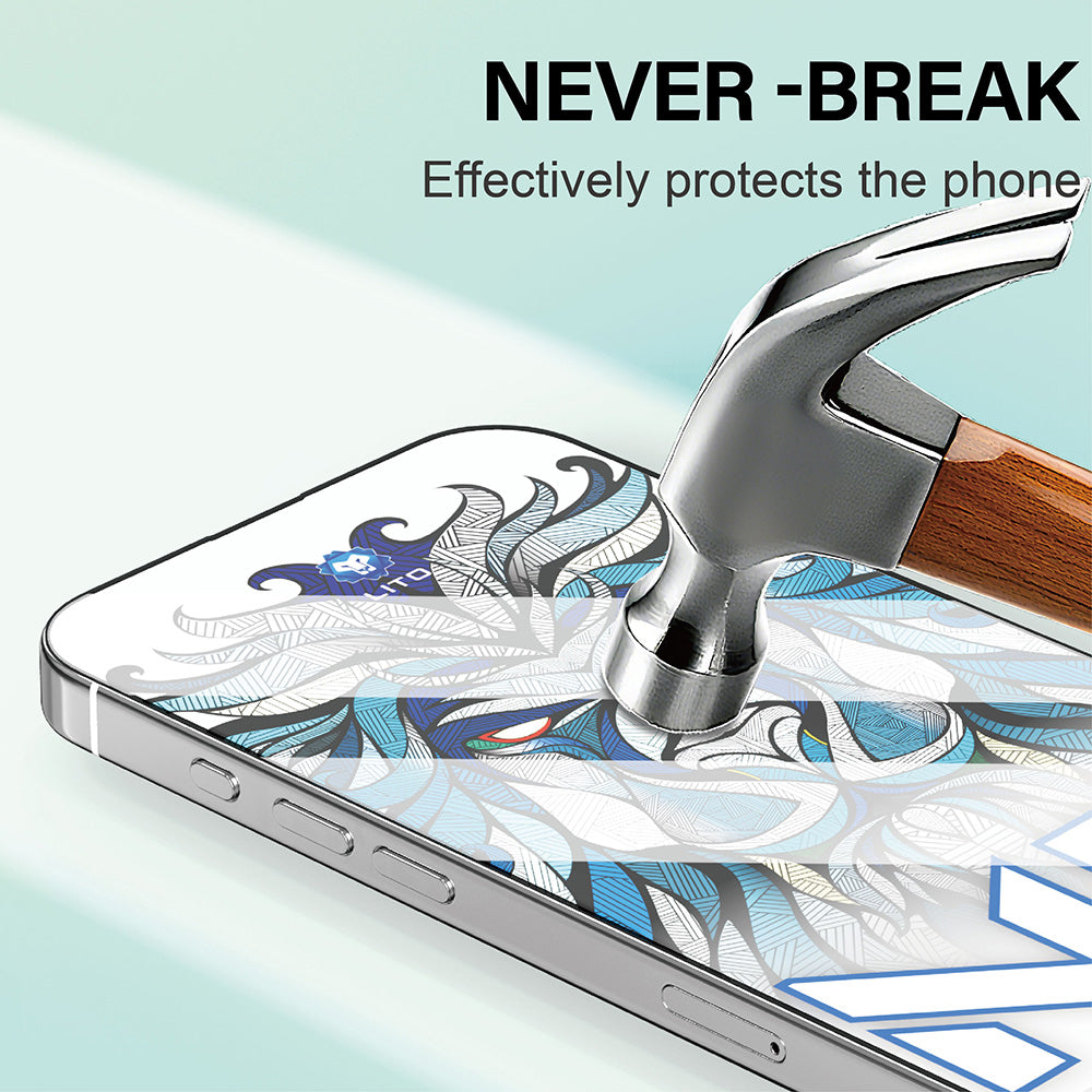 Lito NB Screen Protector for Apple iPhone 17 / 16 Pro, Tempered Glass, Full Glue, Black