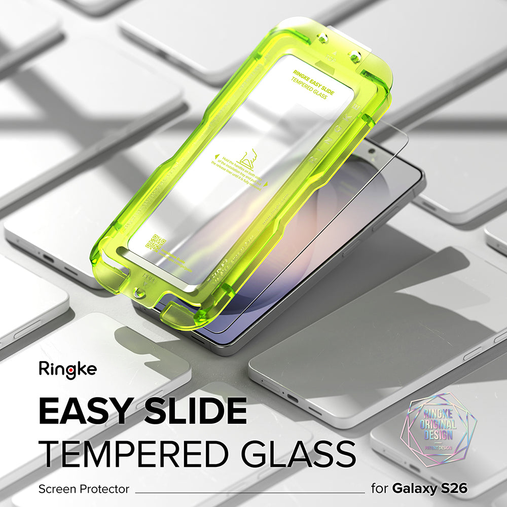 Προστατευτική Μεμβράνη Οθόνης Ringke Easy Slide για Samsung Galaxy S26 S942, Ενισχυμένο Γυαλί, Πλήρης Κόλληση, Σετ 2 τεμαχίων