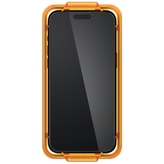 Προστατευτικό Φιλμ Οθόνης Spigen GlastR Align Master για Apple iPhone 15, Ενισχυμένο Γυαλί, Πλήρης Κόλληση, Σετ 2 τεμαχίων, Μαύρο AGL06906
