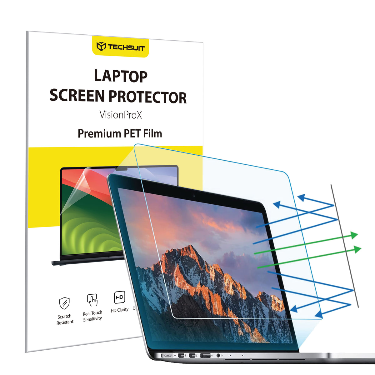 Προστατευτική Μεμβράνη Οθόνης Anti Blue Light Techsuit VisionProX για Laptop 15.6inch, Πλαστική