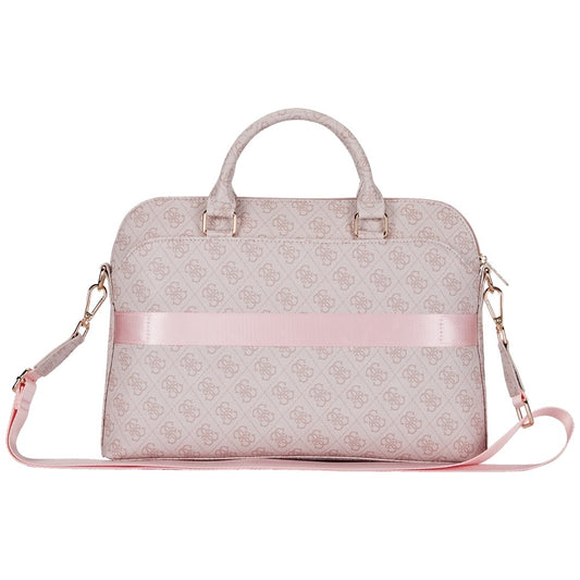 Τσάντα Guess 4G Triangle Logo για Laptop 15inch, Ροζ