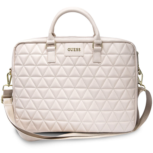 Τσάντα Guess Quilted για Laptop 15inch, Ροζ
