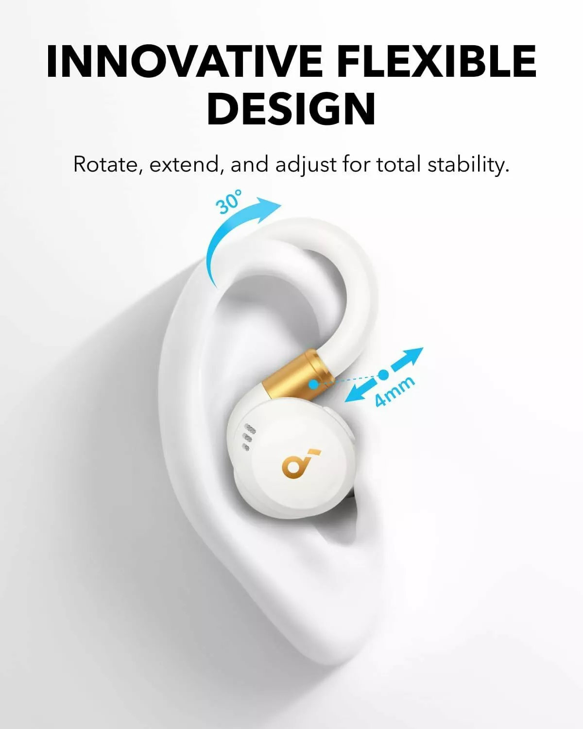 Ασύρματα ακουστικά Bluetooth Anker Soundcore Sport X20, TWS, ANC, Λευκό A3968G21