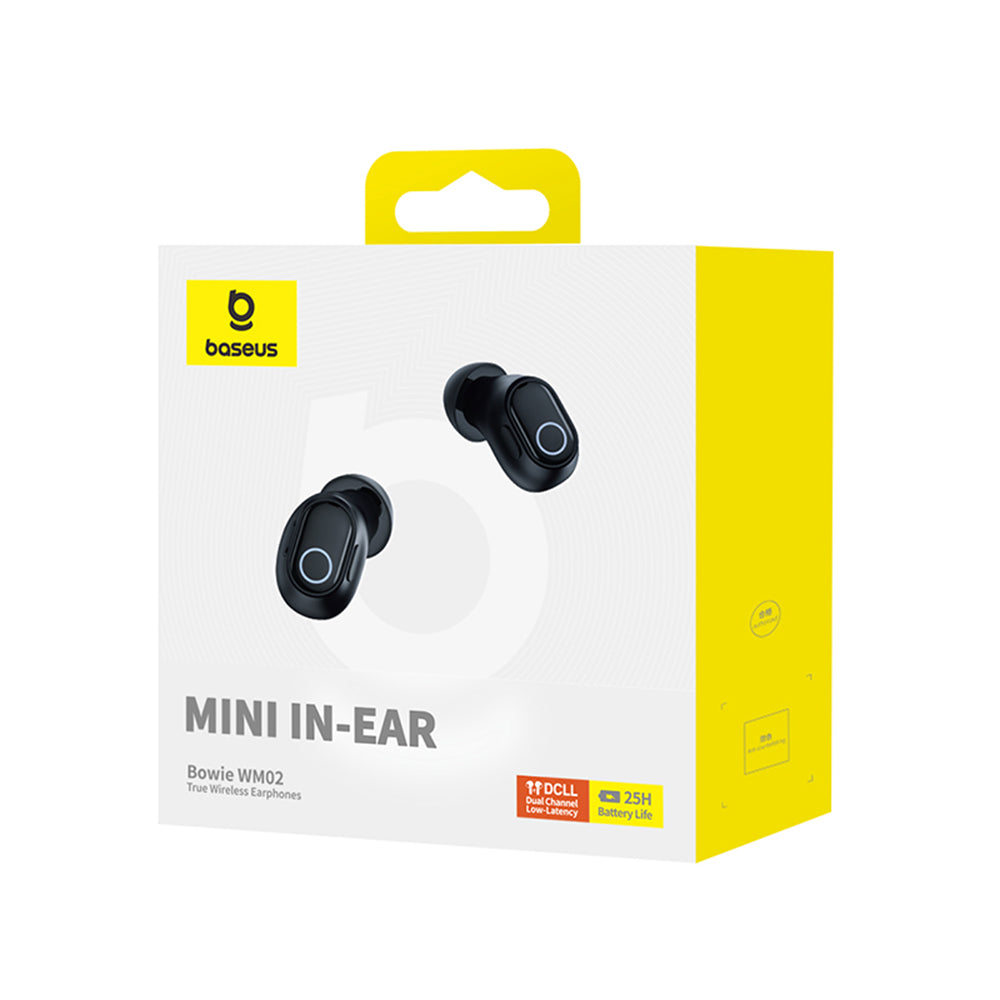 Handsfree Bluetooth Baseus Bowie WM02, TWS, Μαύρο NGTW370201