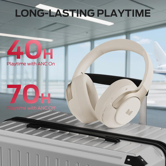 Ασύρματο ακουστικό Bluetooth Monster Persona 5th, MultiPoint, A2DP, ANC, Λευκό