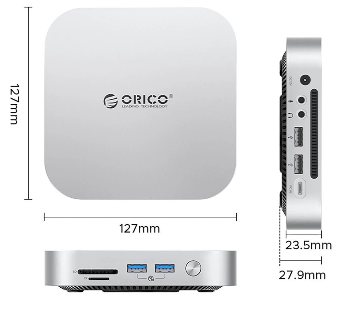 Πολυλειτουργικός Hub Orico MiniLink M49P για Apple Mac Mini M4 / Mini M4 Pro, 9σε1, Ασημί