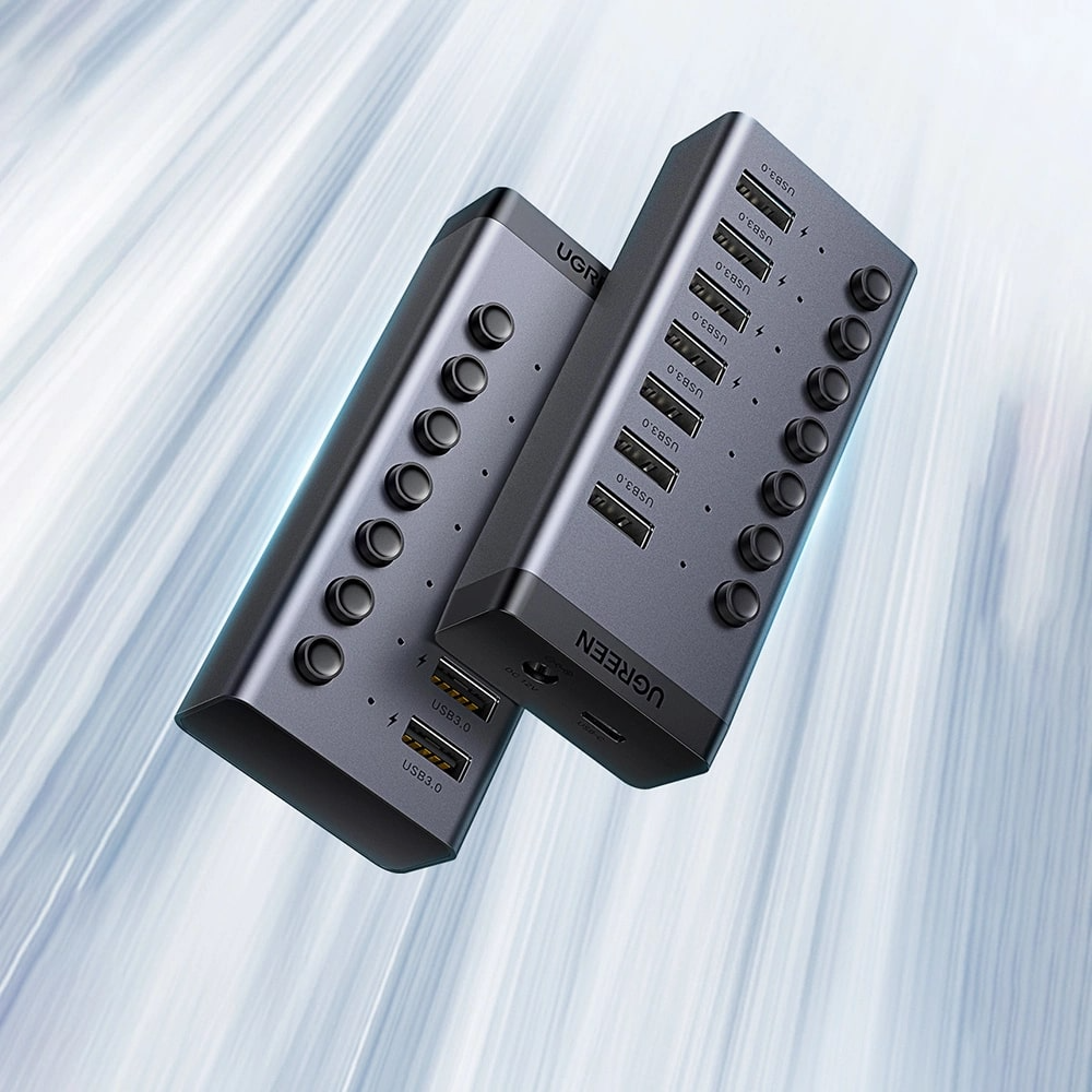 Hub USB UGREEN CM481, 7 x USB-A 3.0, Γκρι