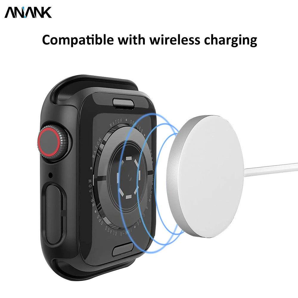 Anank Screen Guard Case for Apple Watch Series 7 41mm, Black