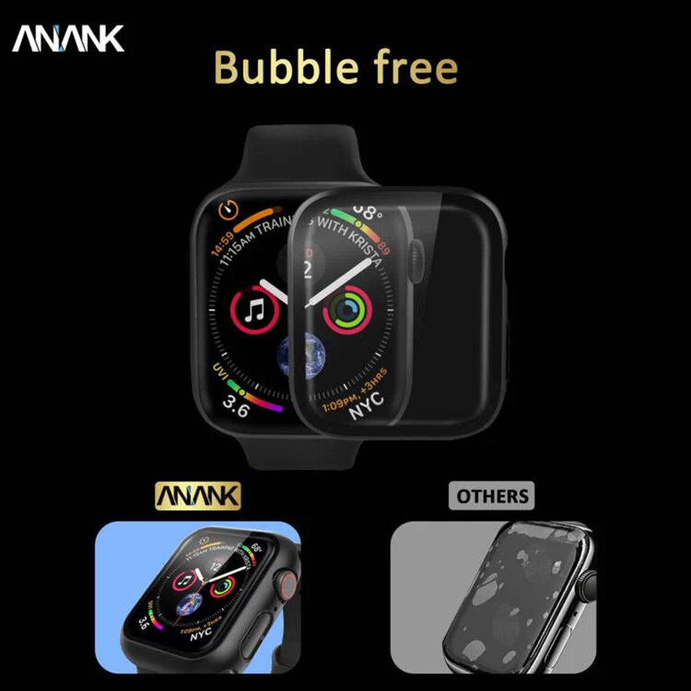Anank Screen Guard Case for Apple Watch Series 7 45mm, Black