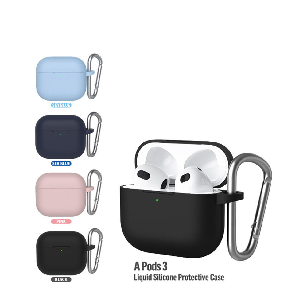 Blueo Liquid Case for Apple AirPods 3, Black