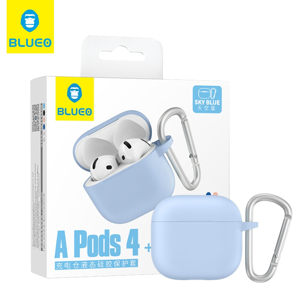 Blueo Liquid Case for Apple AirPods 4, Blue