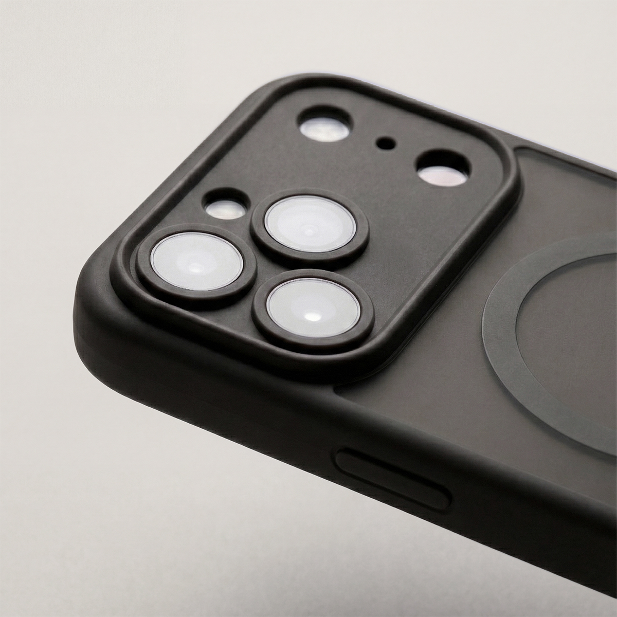 Θήκη MagSafe για Apple iPhone 18 Pro / 17 Pro, OEM, Mag Matt Big Hole, Μαύρη