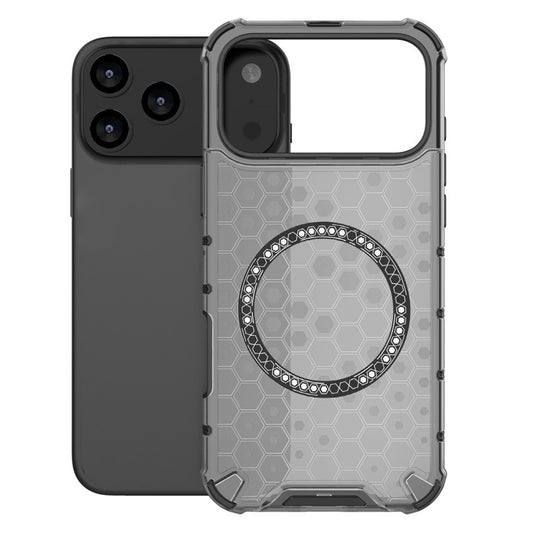 MagSafe Case for Apple iPhone 17 Pro Max, Techsuit, HoneyComb Shield, Black