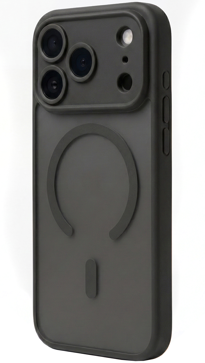 Θήκη MagSafe για Apple iPhone 18 Pro / 17 Pro, OEM, Mag Matt Big Hole, Μαύρη