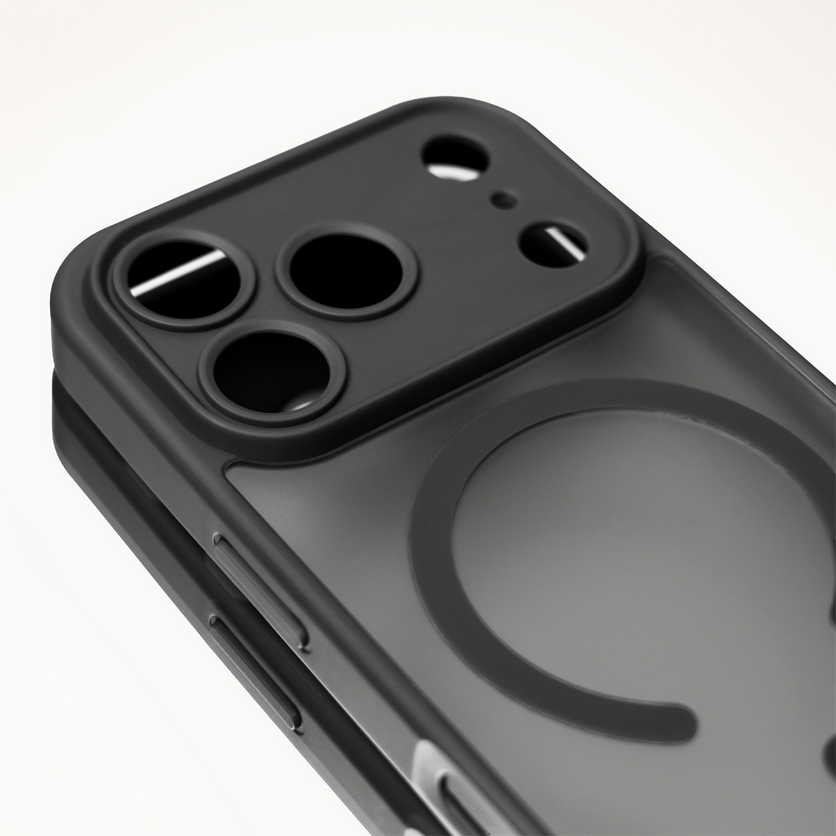 Θήκη MagSafe για Apple iPhone 18 Pro / 17 Pro, OEM, Mag Matt Big Hole, Μαύρη
