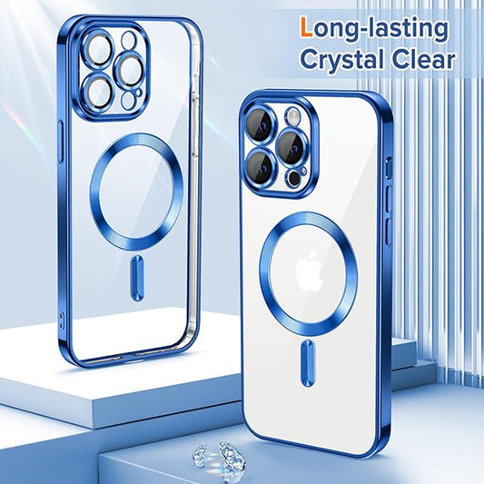 Θήκη MagSafe για Apple iPhone 12 Pro Max, Techsuit, Luxury Crystal, Σκούρο Μπλε