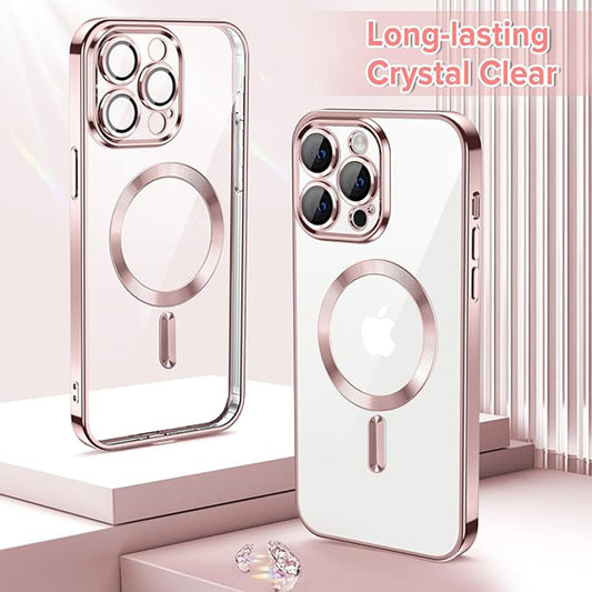 Θήκη MagSafe για Apple iPhone 13 Pro, Techsuit, Luxury Crystal, Ροζ