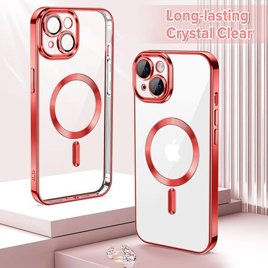 Θήκη MagSafe για Apple iPhone 13, Techsuit, Luxury Crystal, Κόκκινο