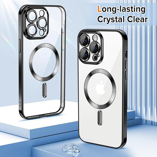 Θήκη MagSafe για Apple iPhone 14 Pro Max, Techsuit, Luxury Crystal, Μαύρη
