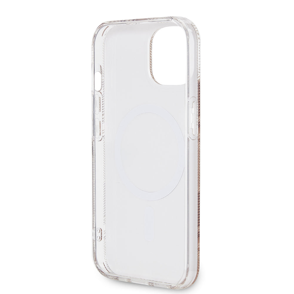 Θήκη MagSafe για Apple iPhone 15, Guess, IML Gcube, Καφέ