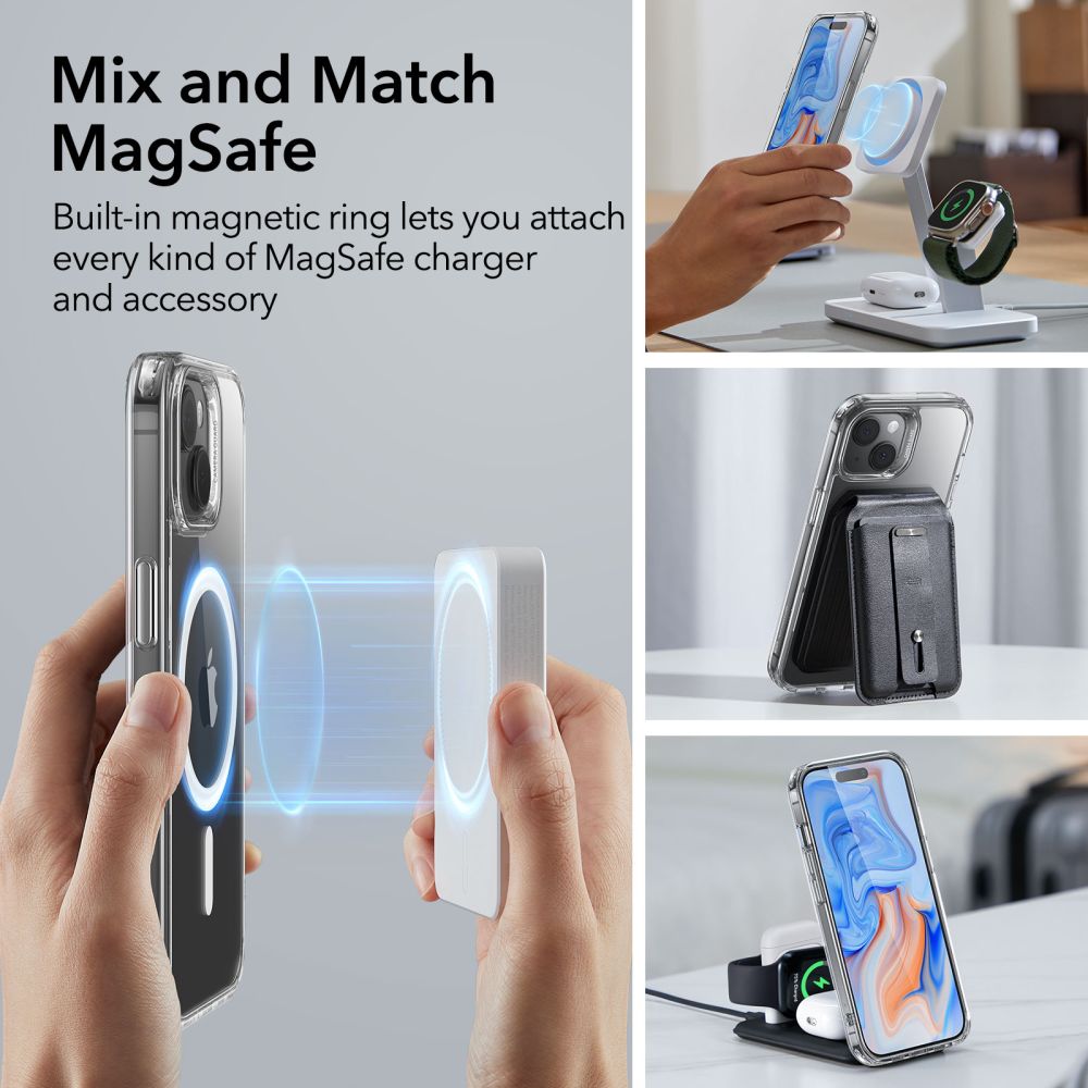 Θήκη MagSafe για Apple iPhone 15 Plus, ESR, Classic Hybrid, Διάφανη