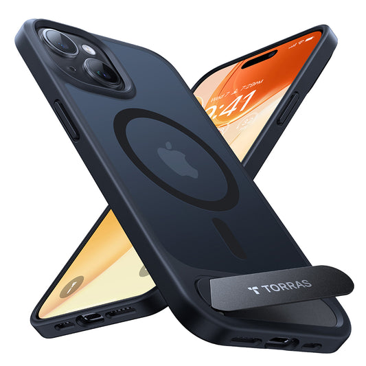 Θήκη MagSafe για Apple iPhone 15 Pro Max, Torras, Pstand, Μαύρη