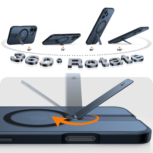 Θήκη MagSafe για Apple iPhone 16 Plus, Torras, Pstand Spin, Μαύρη
