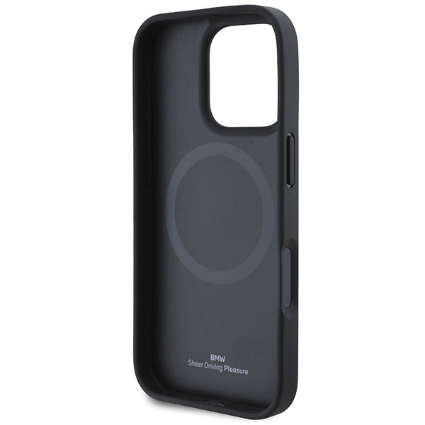 MagSafe Case for Apple iPhone 16 Pro, BMW, M Perforated And Stitched Line, Black