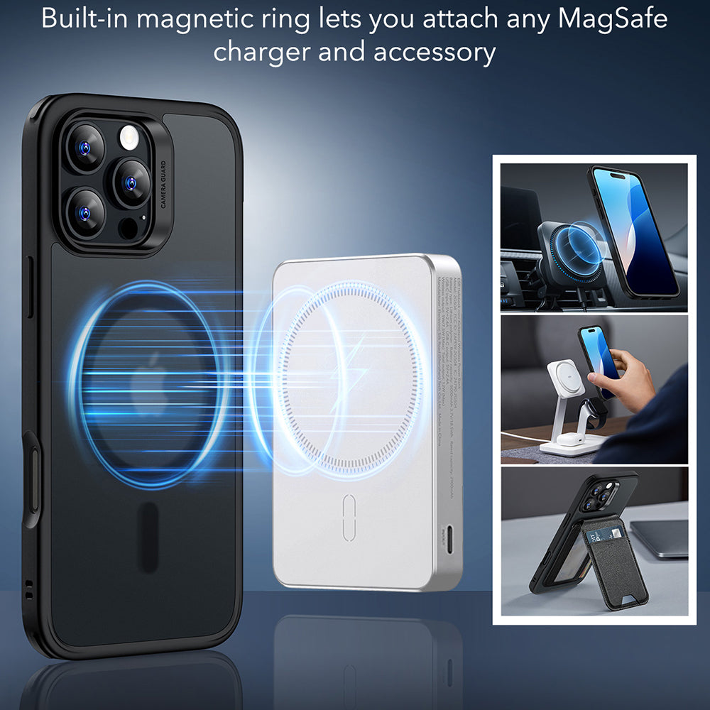 MagSafe Case for Apple iPhone 16 Pro, ESR, Classic Hybrid, Satin Black