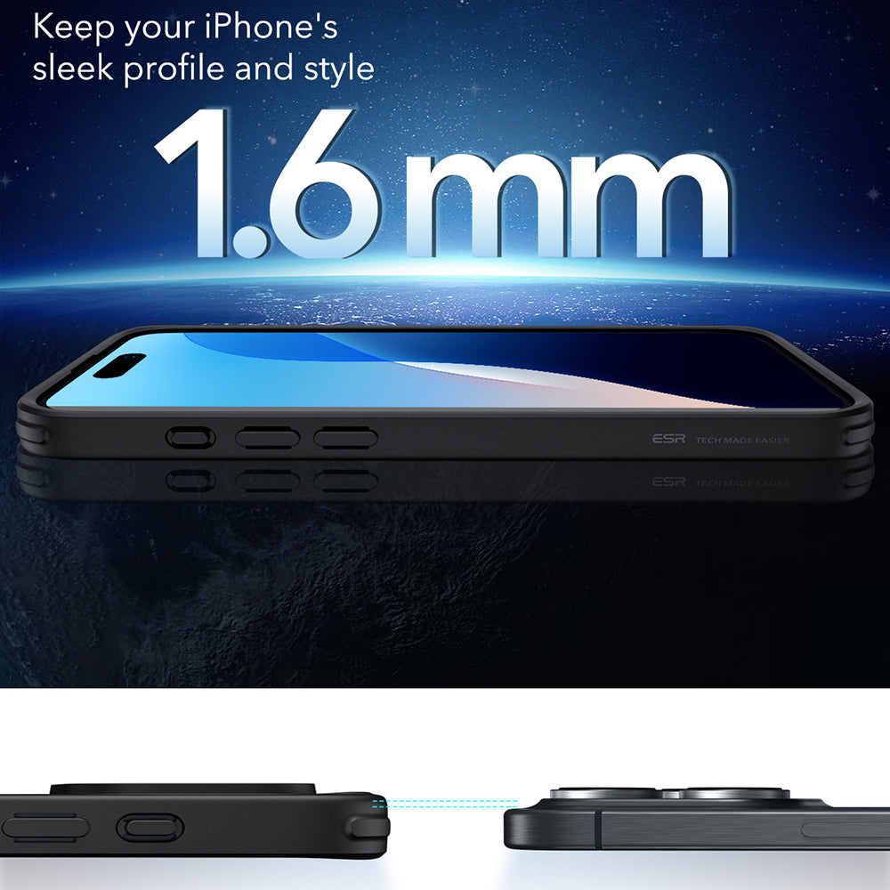 MagSafe Case for Apple iPhone 16 Pro Max, ESR, Classic Hybrid, Matte Black